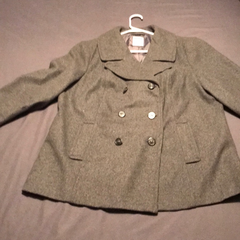Gray pea coat